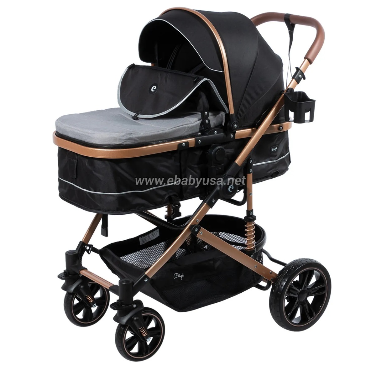 COCHE MOISÉS PARA BEBE BIGI 141-1 GRIS - 3
