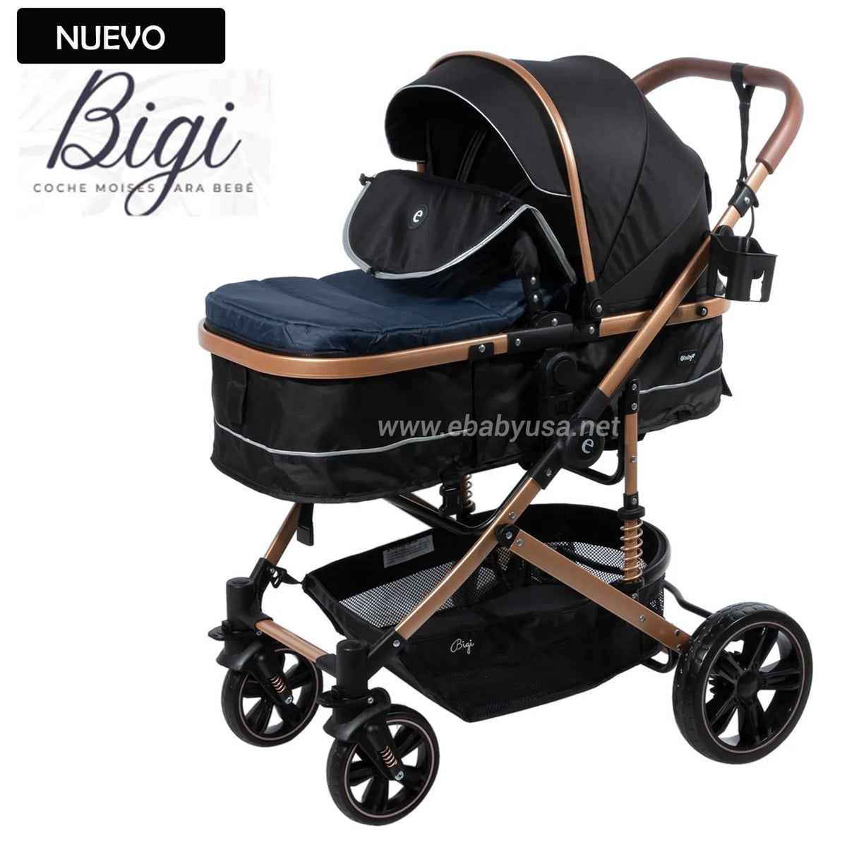 COCHE MOISÉS PARA BEBE BIGI 141-1 AZUL - 1