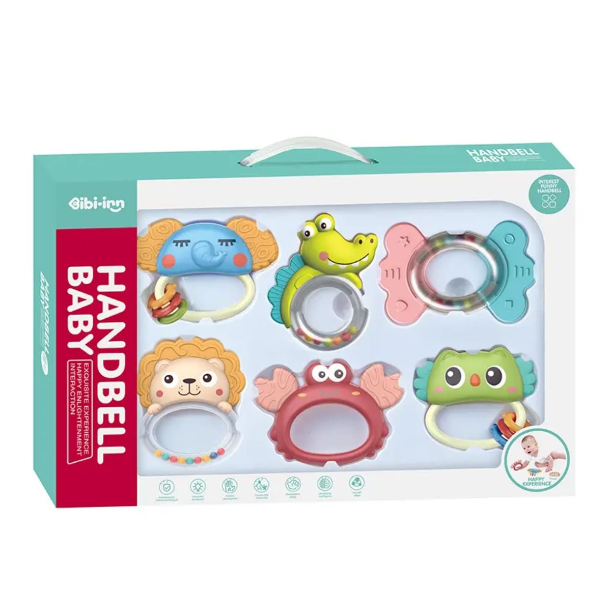 COLCHÓN PLUS PARA BEBÉ BORDES GRIS +SET SONAJA 6PC - 4