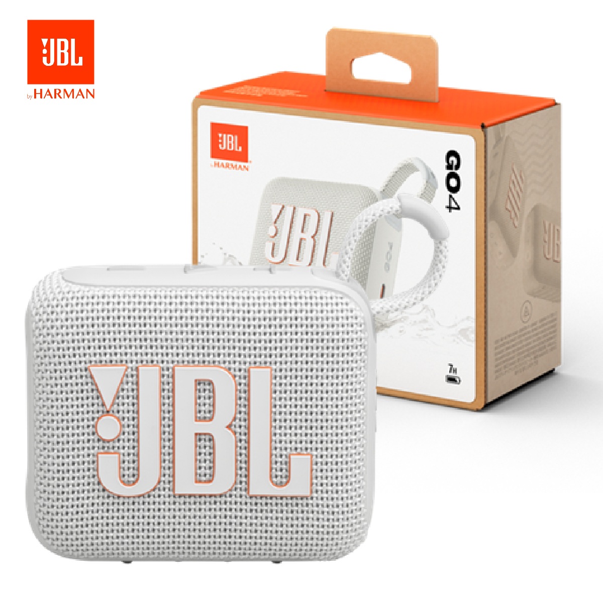 PARLANTE JBL GO 4 BLUETOOTH ACUÁTICO IPX67 EXTRA BASS BLANCO - 1