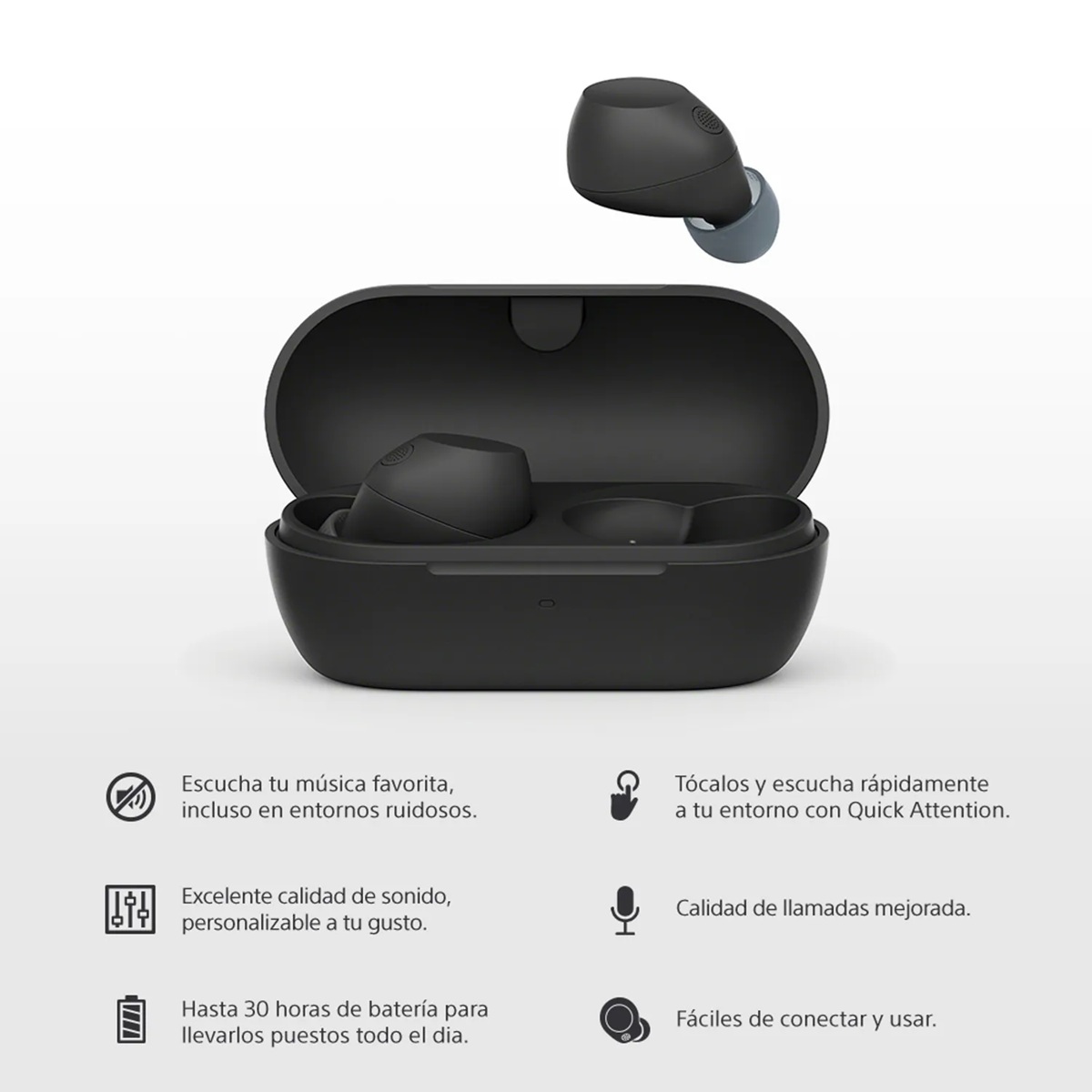 SONY AUDÍFONOS INALÁMBRICOS NOISE CANCELLING IN EAR WF-C710N IPX4 NEGRO - 2