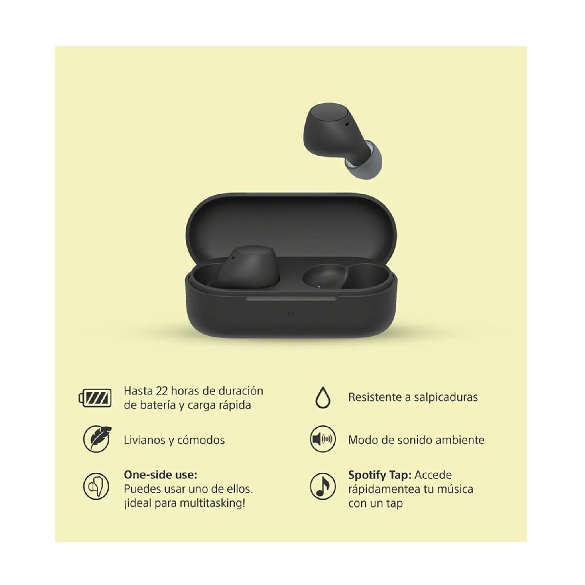 SONY AUDÍFONOS BLUETOOTH WF-C510 IPX4 TRUE WIRELESS NEGRO - 2