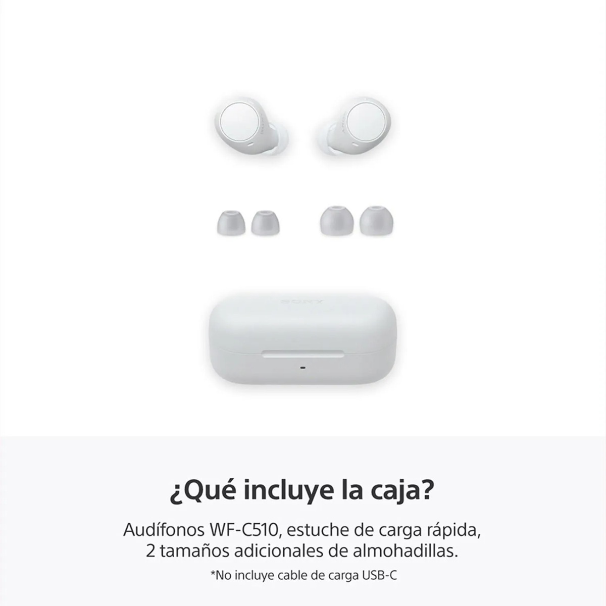 SONY AUDÍFONOS BLUETOOTH WF-C510 IPX4 TRUE WIRELESS BLANCO - 3
