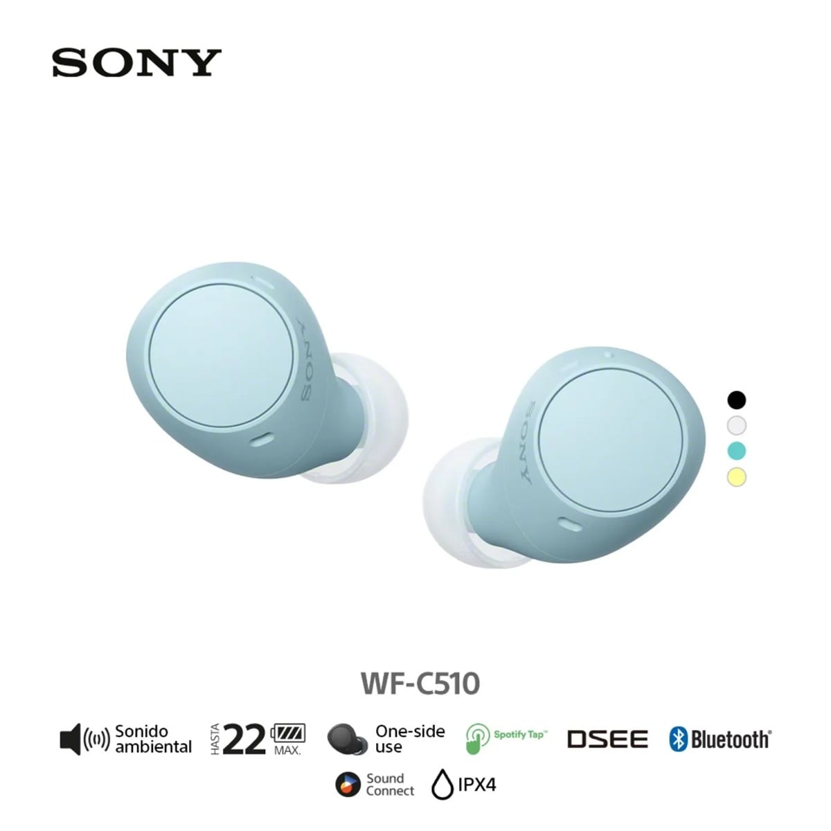 SONY AUDÍFONOS BLUETOOTH WF-C510 IPX4 TRUE WIRELESS AZUL - 1