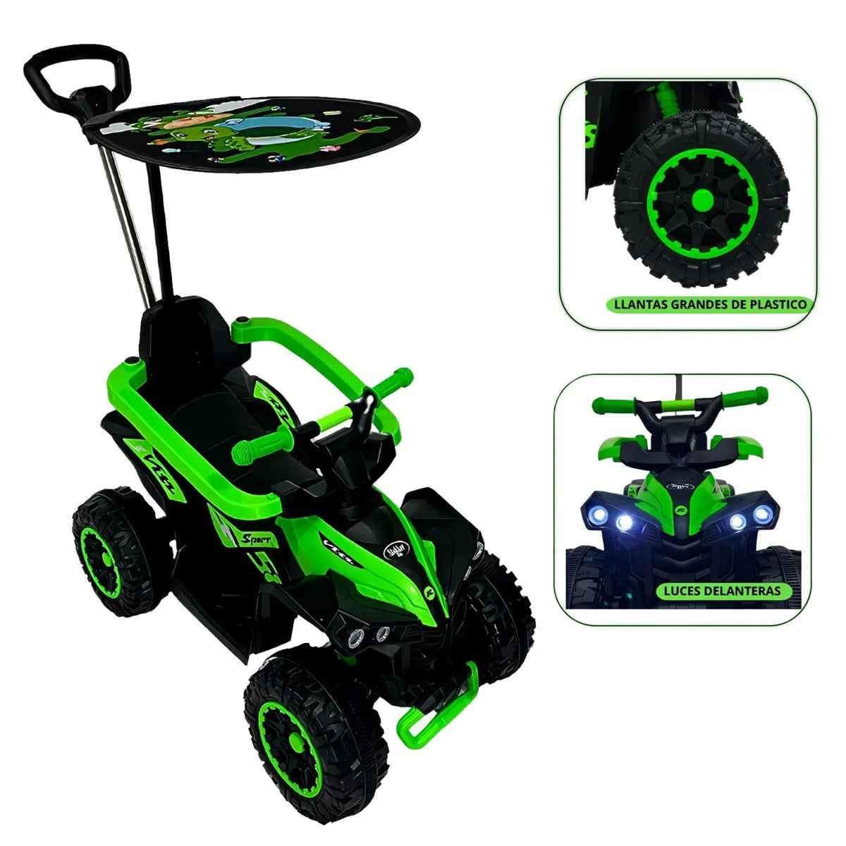 CORREPASILLO CARRITO DE ARRASTRÉ TERRA MUSICAL BLUETOOTH VERDE - 2