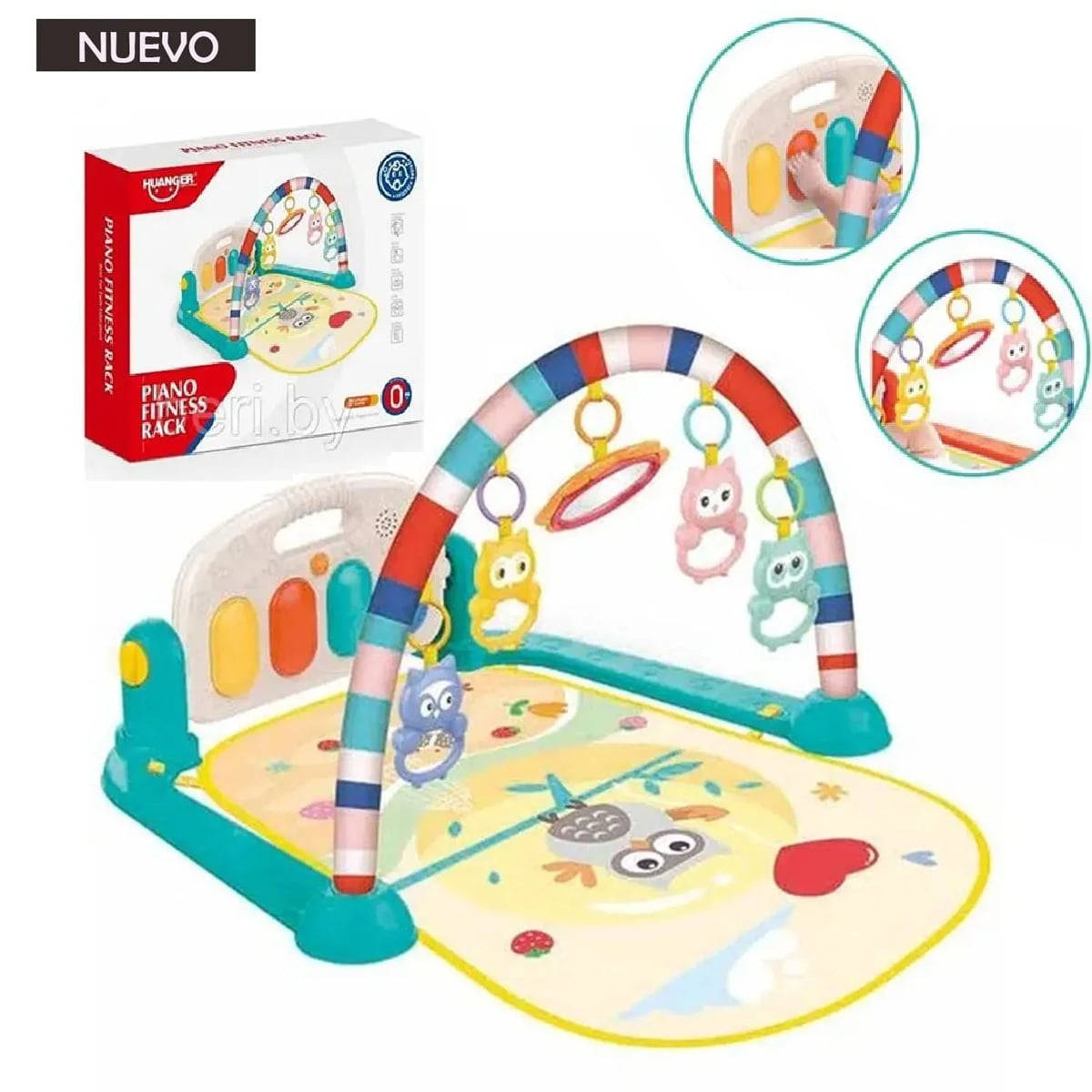 GIMNASIO DE BEBE CON PIANO MUSICAL BÚHO - 1