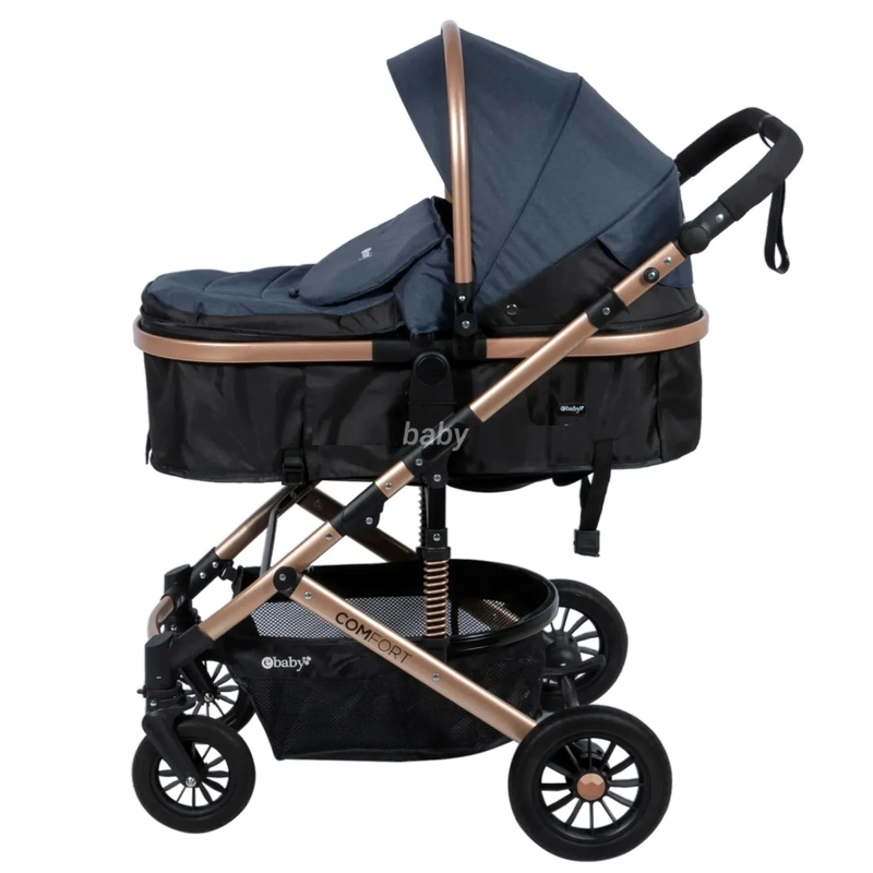 COCHE CUNA MOISÉS DE LUJO COMFORT AZUL - 2