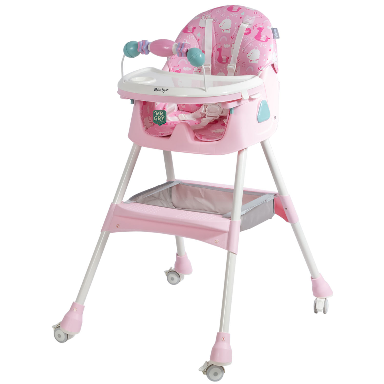 NUEVA SILLA DE COMER EBABY PLEGABLE LULU 631-1 FUCSIA - 2