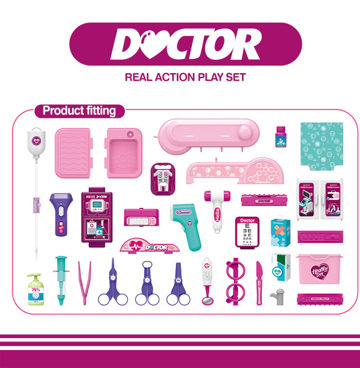 SET DE DOCTOR MALETA PARA NIÑAS 2EN1 - 4