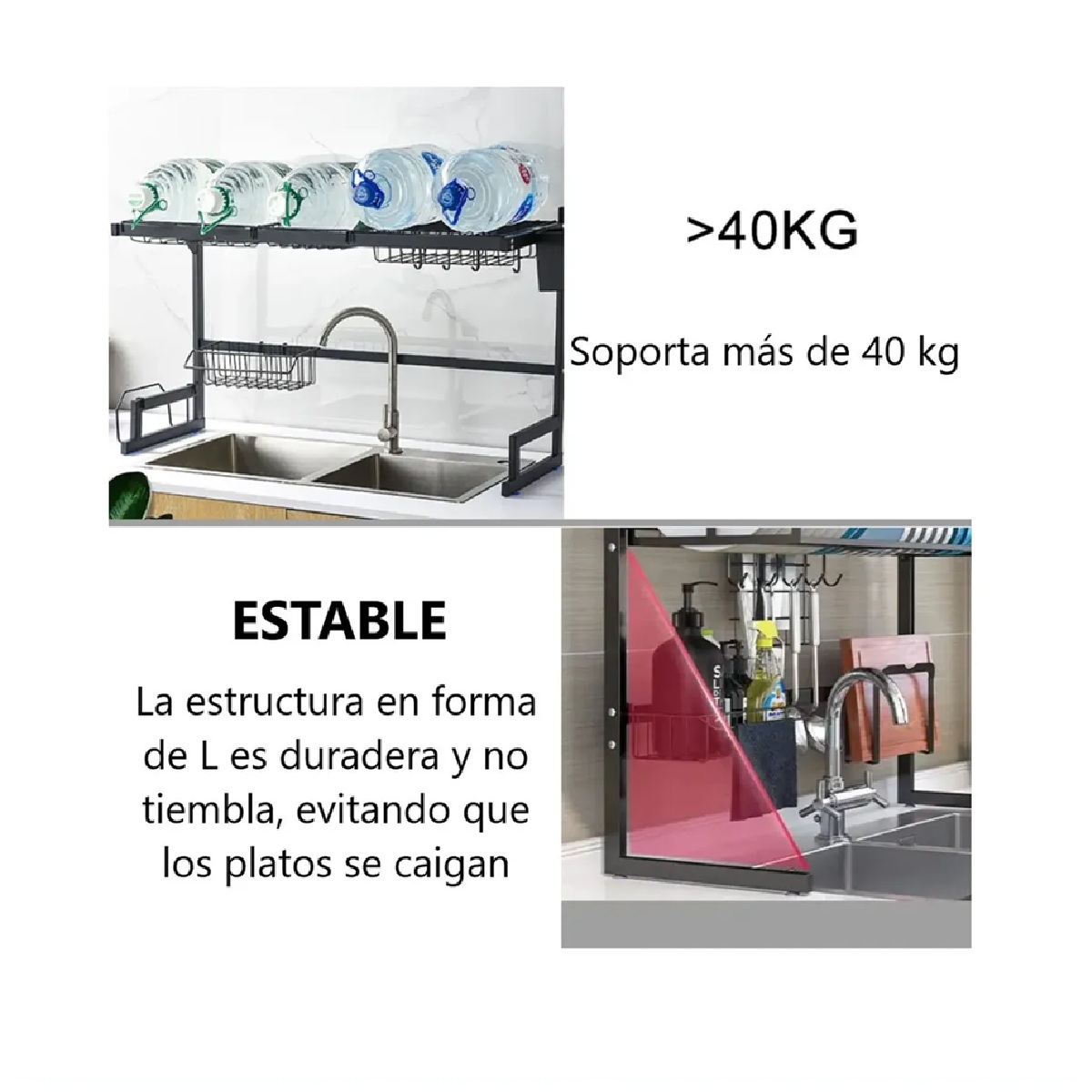 ESCURRIDOR DE PLATOS PARA COCINA ESTANTE DE 85CM - 3