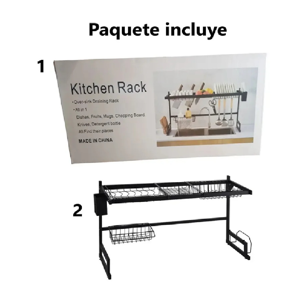 ESCURRIDOR DE PLATOS PARA COCINA ESTANTE DE 85CM - 4