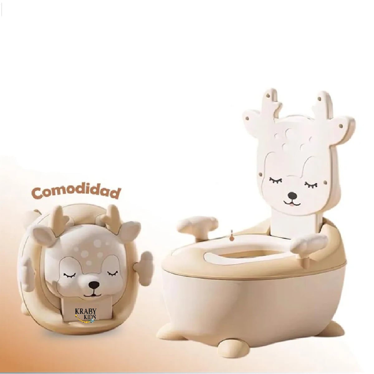 BACÍN ENTRENADOR PARA BEBES BAMBI BEIGE - 2