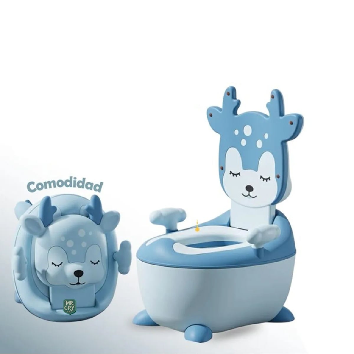 BACÍN ENTRENADOR PARA BEBES BAMBI AZUL - 2