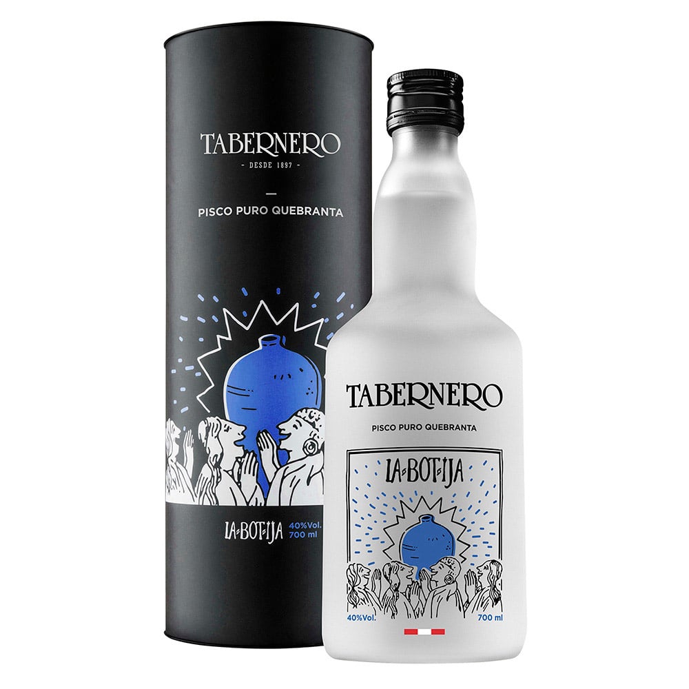 TABERNERO PISCO LA BOTIJA QUEBRANTA 700 ML - PRESENTACIÓN TUBULAR - 1