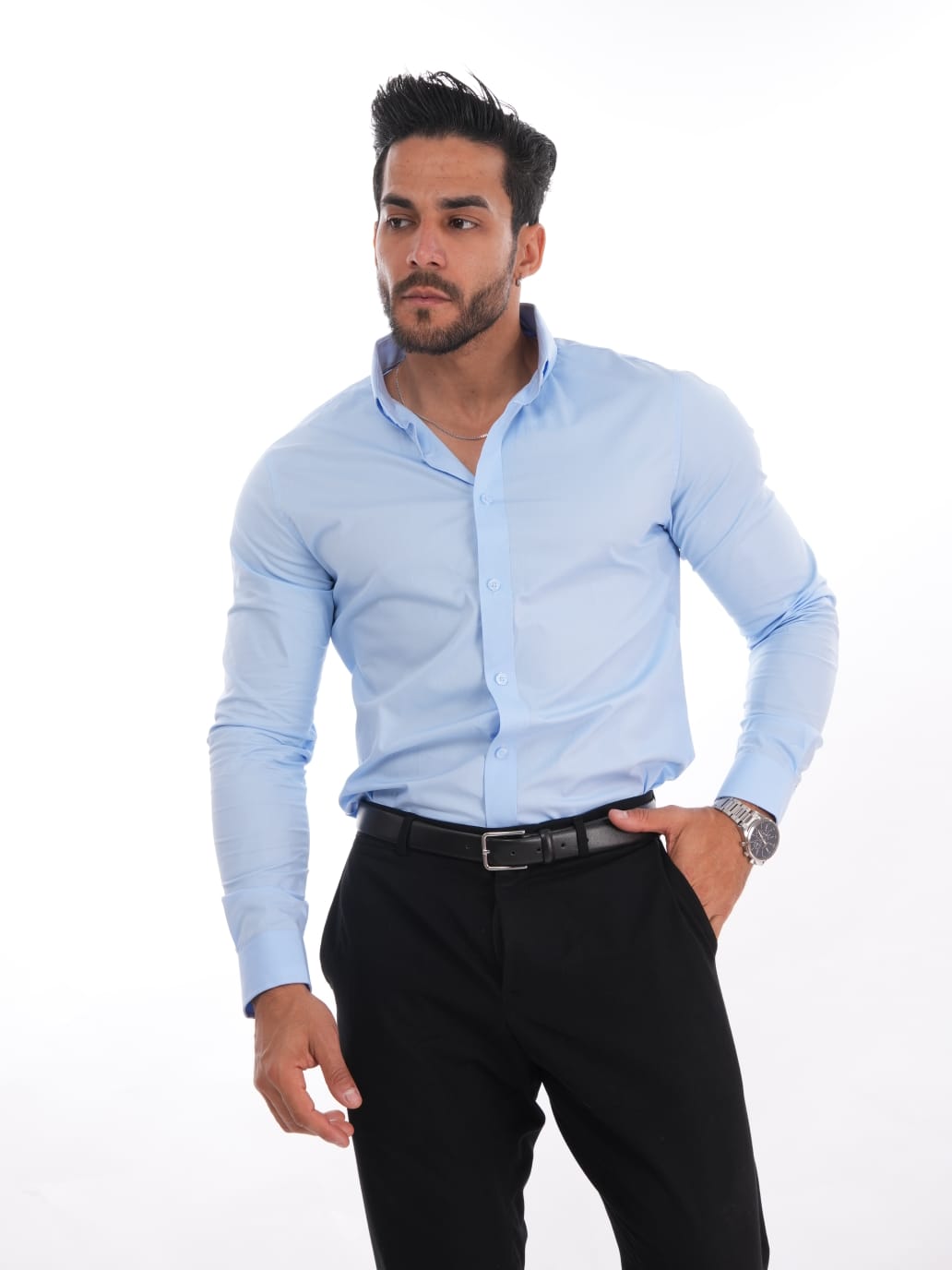 CAMISAS MEHIVIC MODELO CUELLO CAMISERO MANGA LARGA SLIM FIT - 2