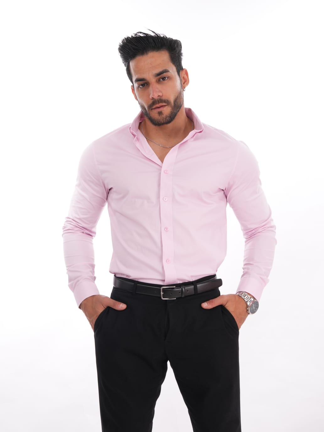 CAMISAS MEHIVIC MODELO CUELLO CAMISERO MANGA LARGA SLIM FIT - 4
