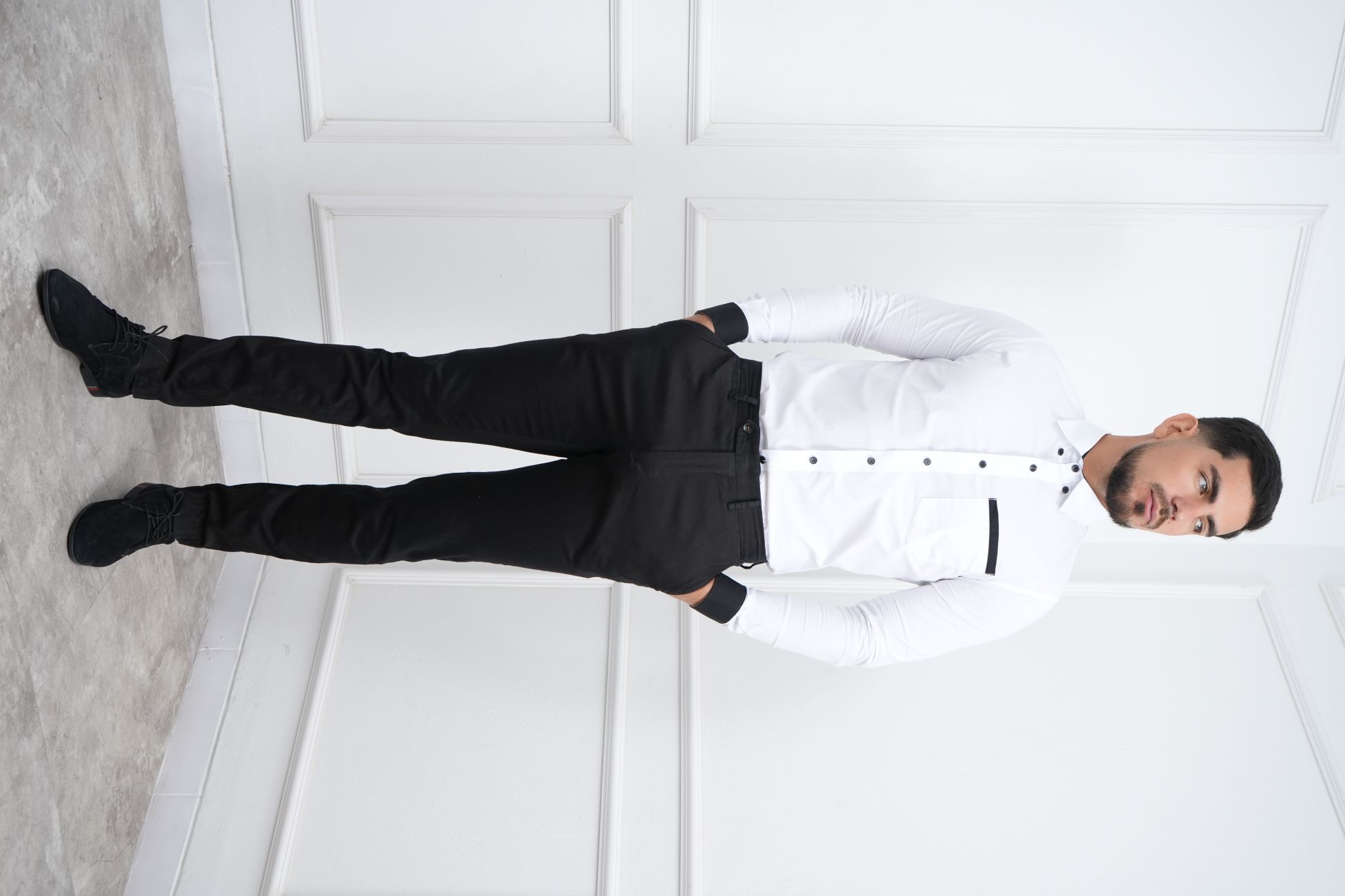 CAMISA DE HOMBRE SLIM FIT CON BOLSILLO ALGODÓN PREMIUM - MEHIVIC DOBLE ESTILO - 4