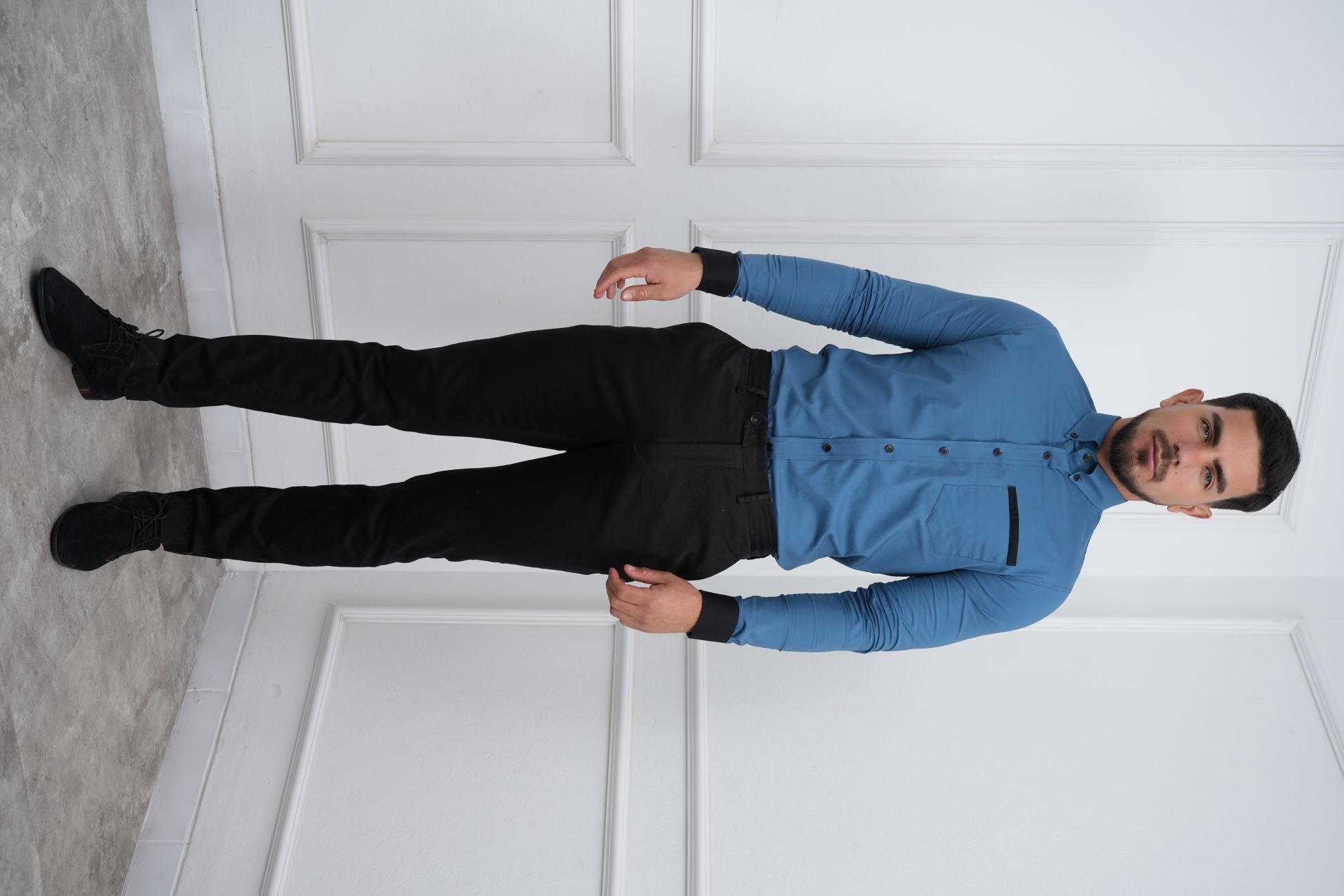CAMISA DE HOMBRE SLIM FIT CON BOLSILLO ALGODÓN PREMIUM - MEHIVIC DOBLE ESTILO - 4