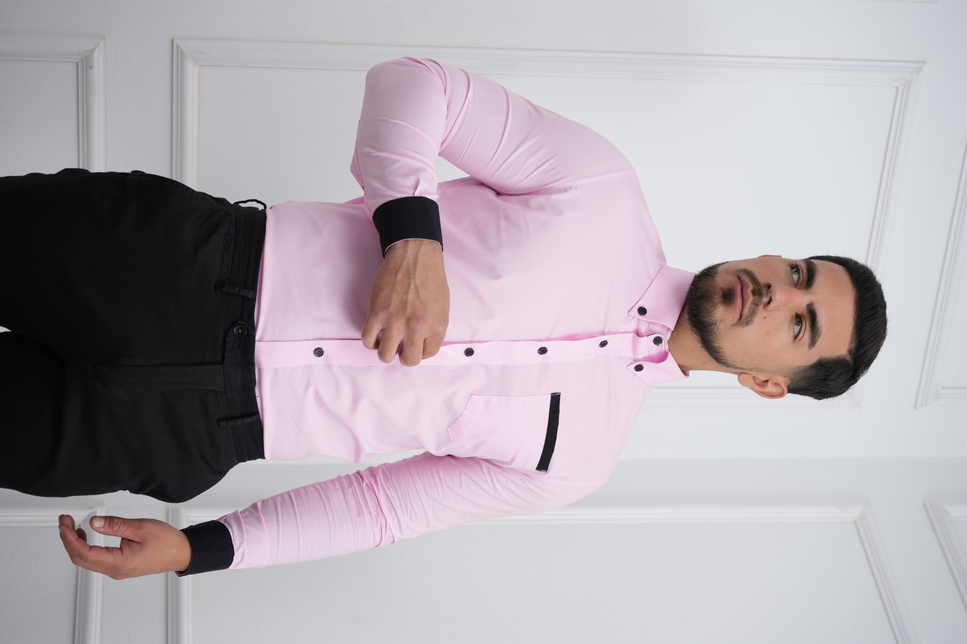 CAMISA DE HOMBRE SLIM FIT CON BOLSILLO ALGODÓN PREMIUM - MEHIVIC DOBLE ESTILO - 5
