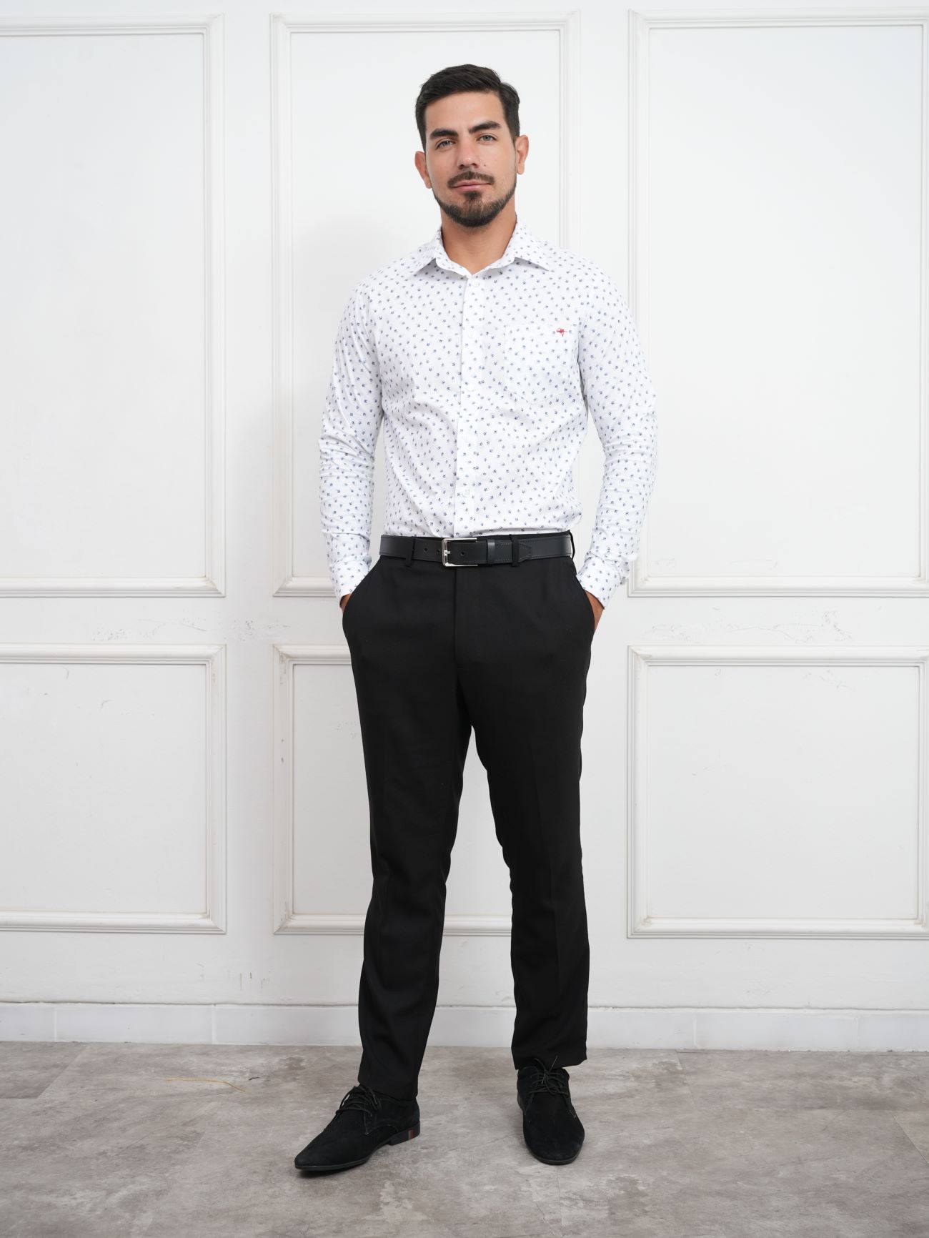 CAMISA HOMBRE ALGODÓN PREMIUM MICRO FLORAL - 2
