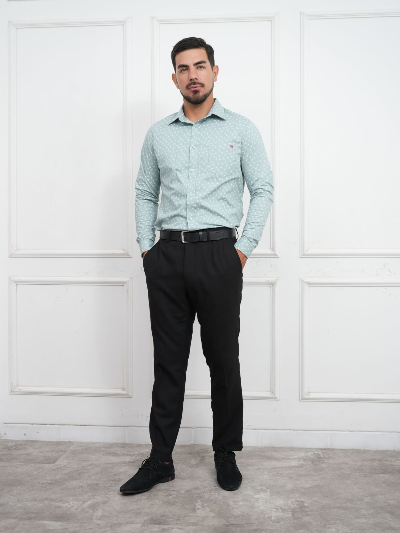 CAMISA HOMBRE ALGODÓN PREMIUM MICRO FLORAL - 2