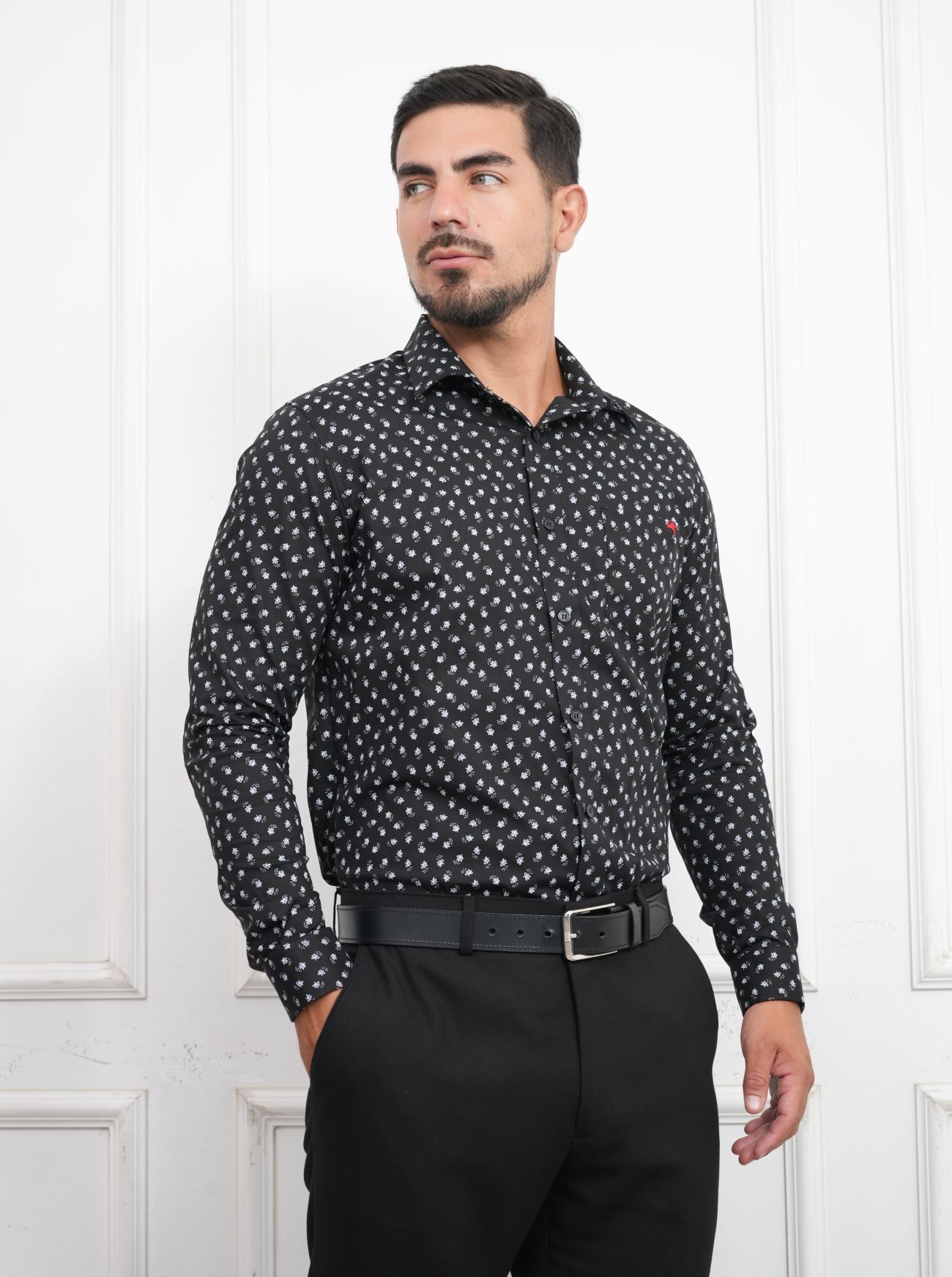 CAMISA HOMBRE ALGODÓN PREMIUM MICRO FLORAL - 6