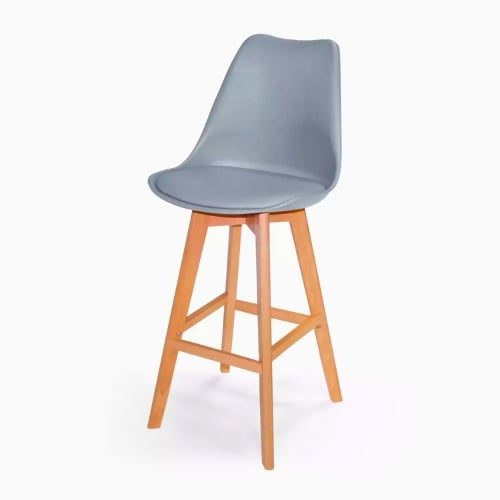 SILLA EMA TAPIZ BAR GRIS – ELEGANCIA Y CONFORT - 1
