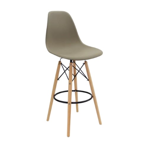 SILLA DE BAR EAMES BEIGE – DISEÑO ICÓNICO Y FUNCIONAL - 1