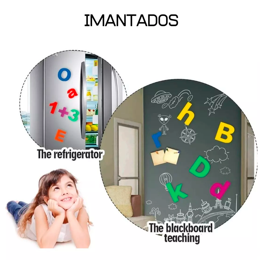 JUEGO LETRAS Y NÚMEROS IMANTADOS PARA NIÑOS 78 PIEZAS - 3