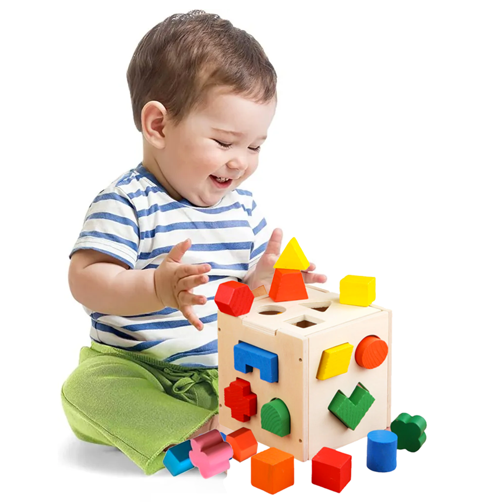 CUBO DIDACTICO CON ENCAJES MONTESSORI - 1