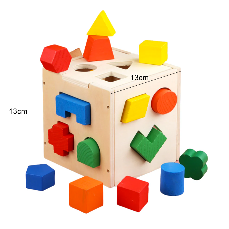 CUBO DIDACTICO CON ENCAJES MONTESSORI - 2