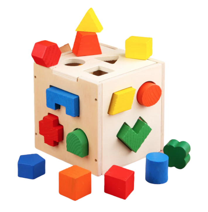 CUBO DIDACTICO CON ENCAJES MONTESSORI - 1