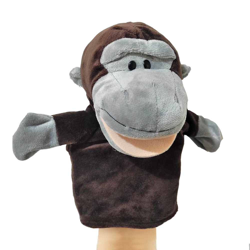 TITERE MARIONETA DE MANO MONITO MARRON GRIS - 1