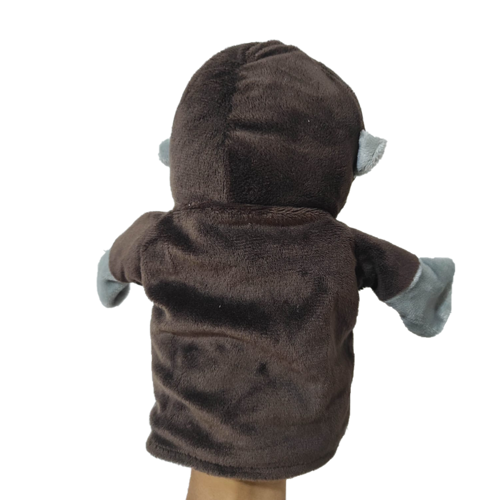 TITERE MARIONETA DE MANO MONITO MARRON GRIS - 2