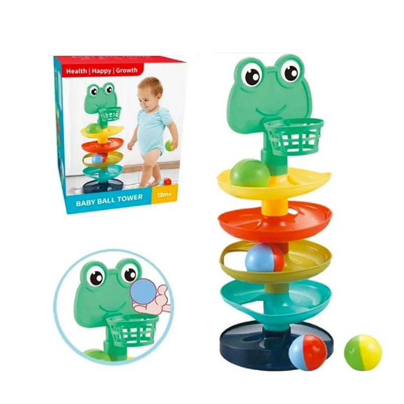JUGUETE DIDACTICO TORRE DE BOLAS PARA BEBE ESTIMULACION - 1