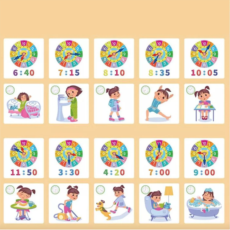 JUEGO RELOJ Y HORARIO DIDACTICO NUMERICO - 4