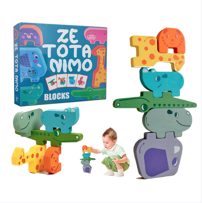 ZETOTANIMO BLOQUES ANIMALITOS JUEGO APILABLE EQUILIBRIO - 1
