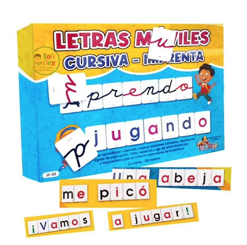 LETRAS MOVILES CURSIVA E IMPRENTA DESGLOSABLE DIDACTICO - 1