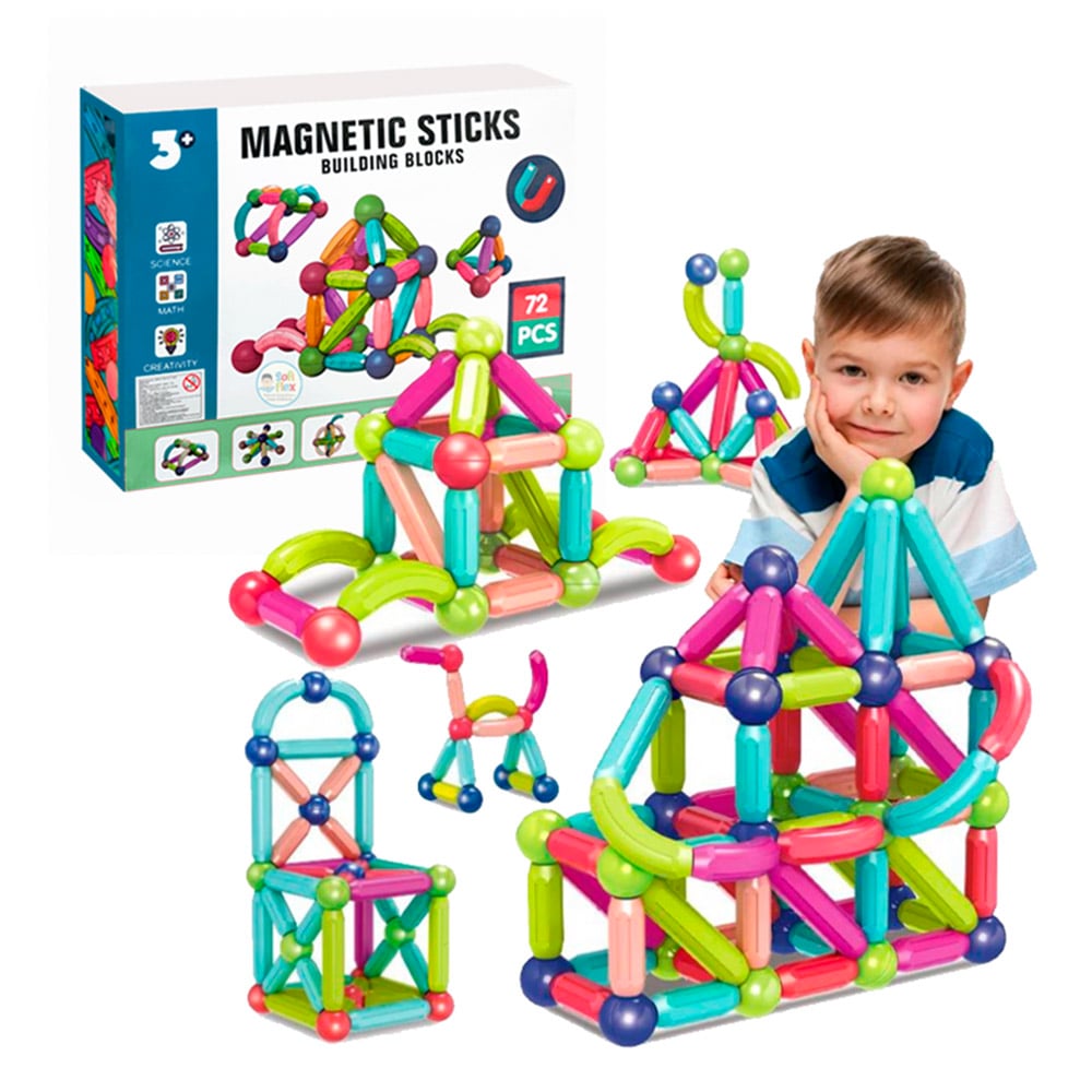 BLOQUES MAGNETICOS 72 PZAS MULTIFORMAS - 1