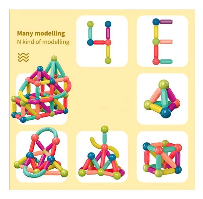 BLOQUES MAGNETICOS 72 PZAS MULTIFORMAS - 2