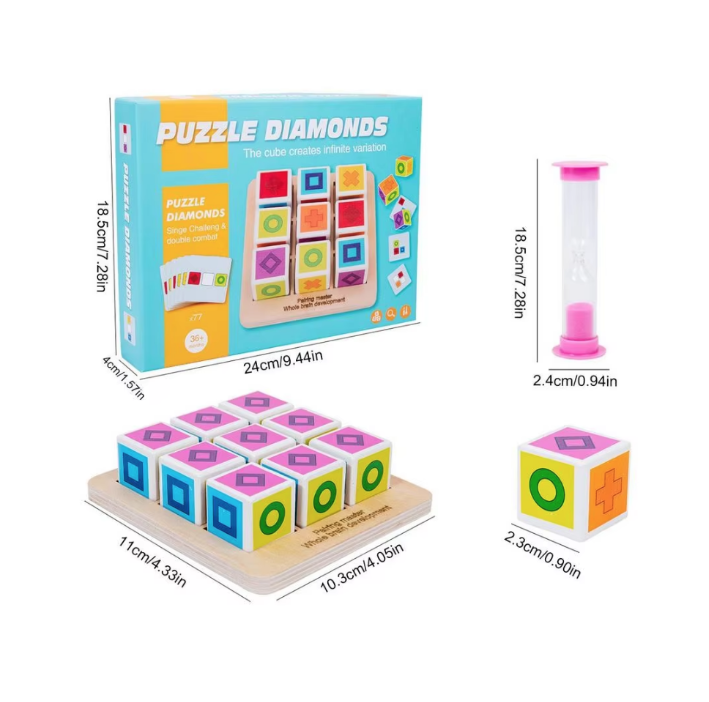 CUBO BLOCK 3D EDUCATIVO MONTESSORI - 3
