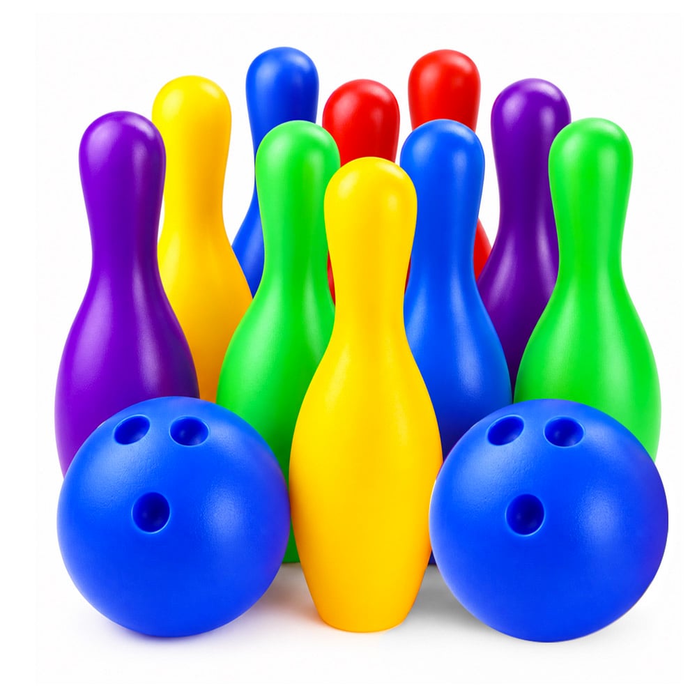PACK DE BOWLING TAMAÑO GRANDE – BOLOS 10 PALOS + 2 BOLOS - 2