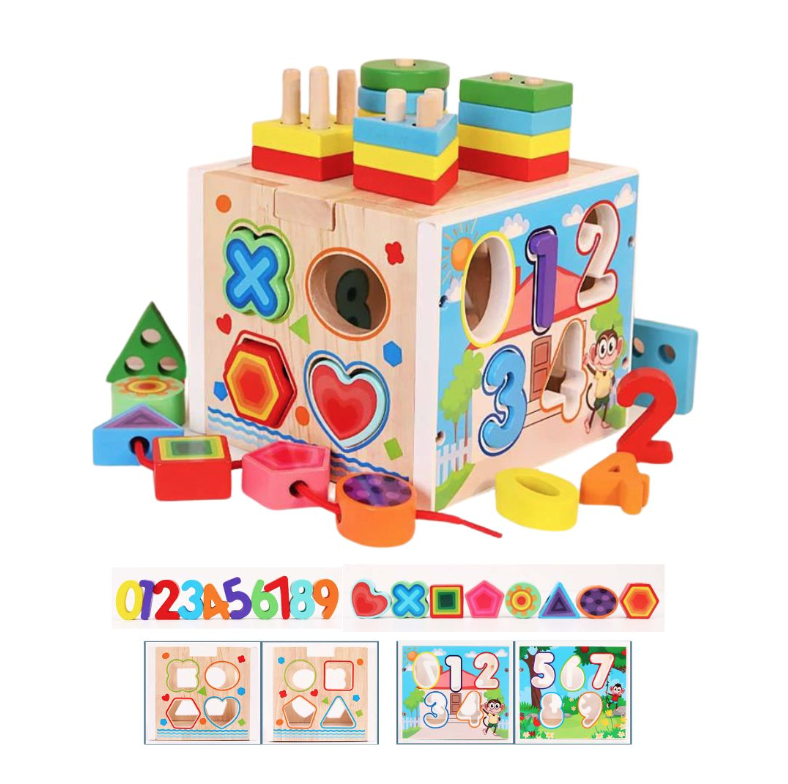CUBO MULTIFUNCION MONTESSORI PLANTADO ESTIMULACION TEMPRANA - 2