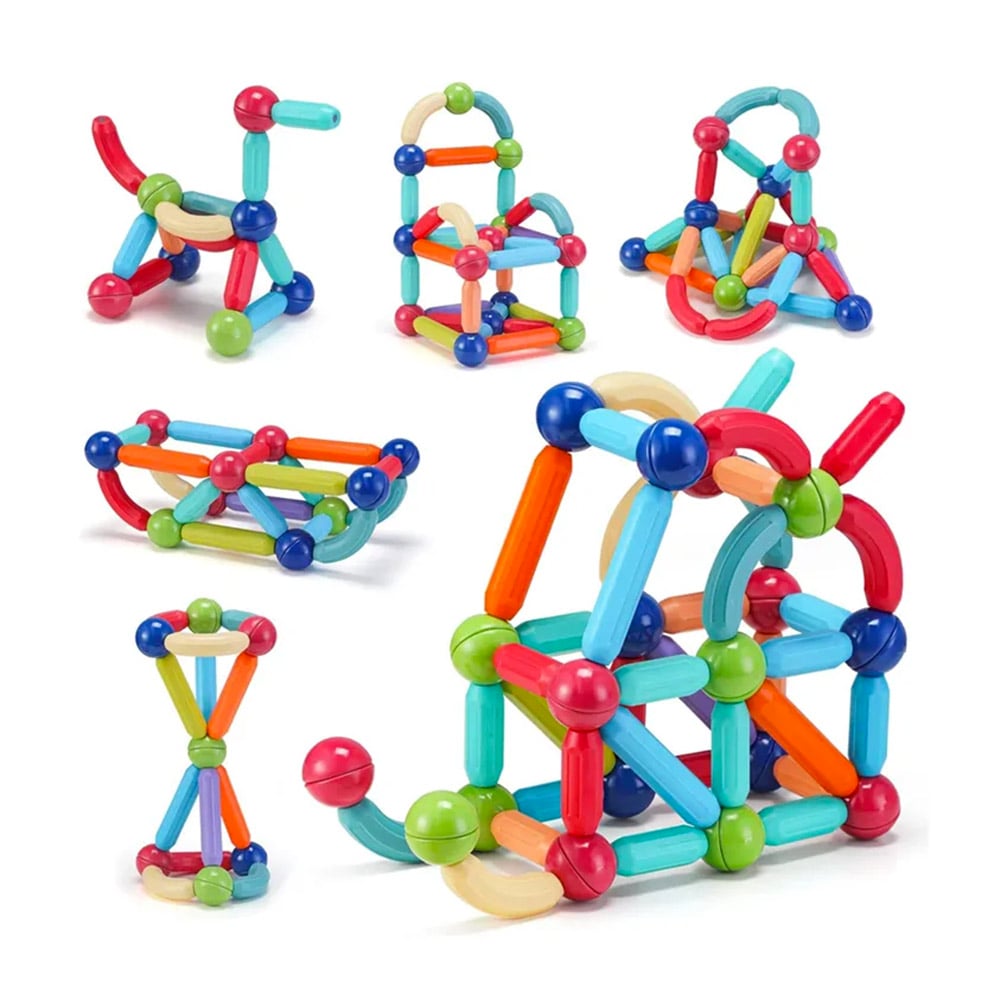 BLOQUES MAGNETICOS DE CONSTRUCCION 164 PIEZAS MULTIFORMAS - 2