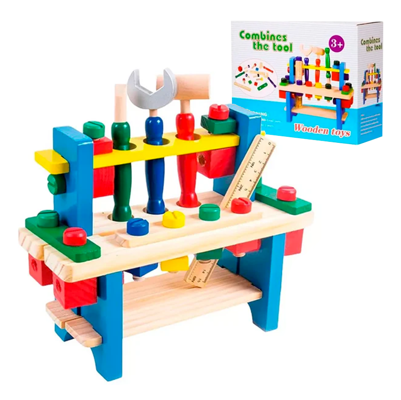 JUEGO DE HERRAMIENTAS EN MADERITA MONTESSORI PARA NIÑOS - 1