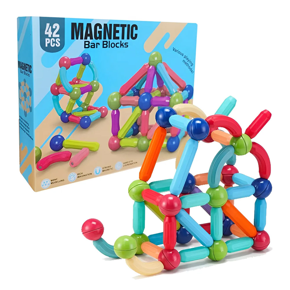 42 PIEZAS DE BLOQUES MAGNETICOS DE CONSTRUCION - 1