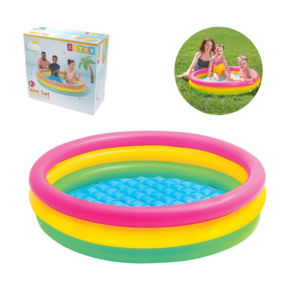 PISCINA INFLABLE ARCOIRIS 330 LITROS 147 X 33 CM INTEX - 1
