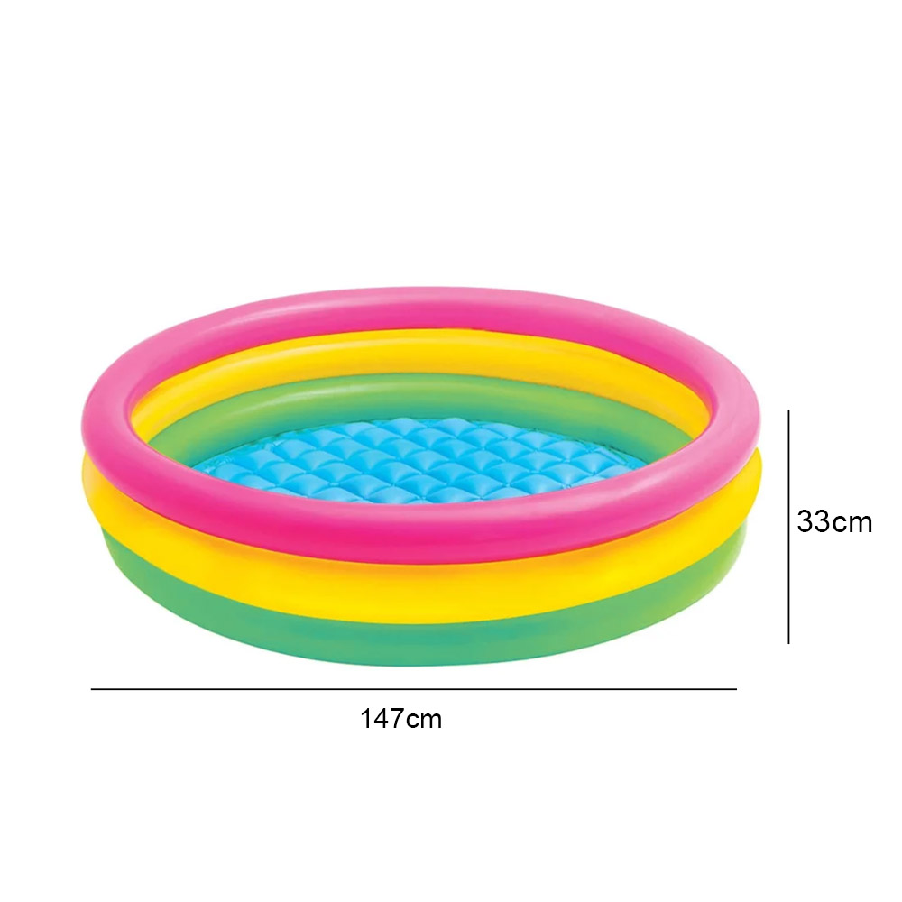 PISCINA INFLABLE ARCOIRIS 330 LITROS 147 X 33 CM INTEX - 3