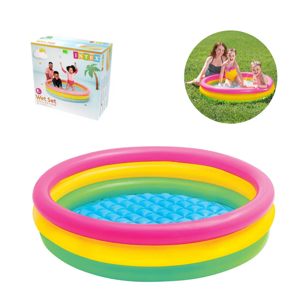 PISCINA INFLABLE ARCOIRIS 156 LITROS 114 X 25 CM INTEX - 1