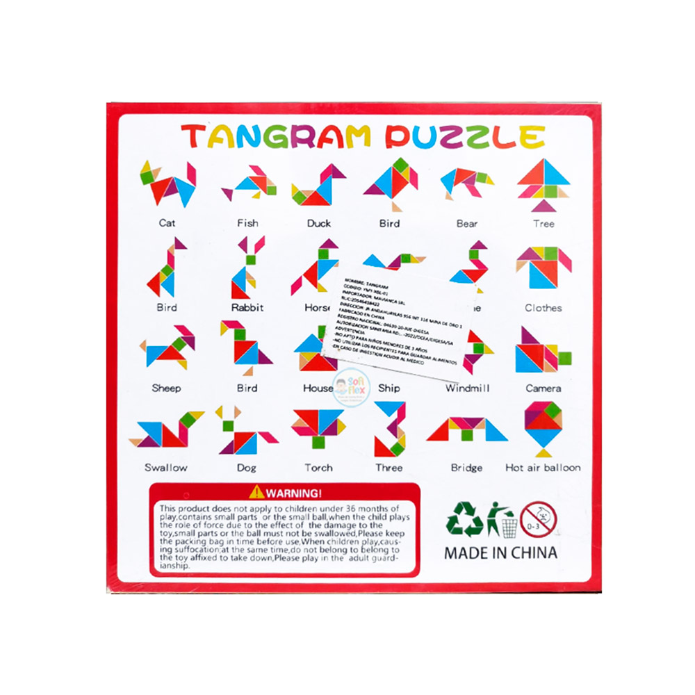 TANGRAM DE MADERA 20X20CM - 2
